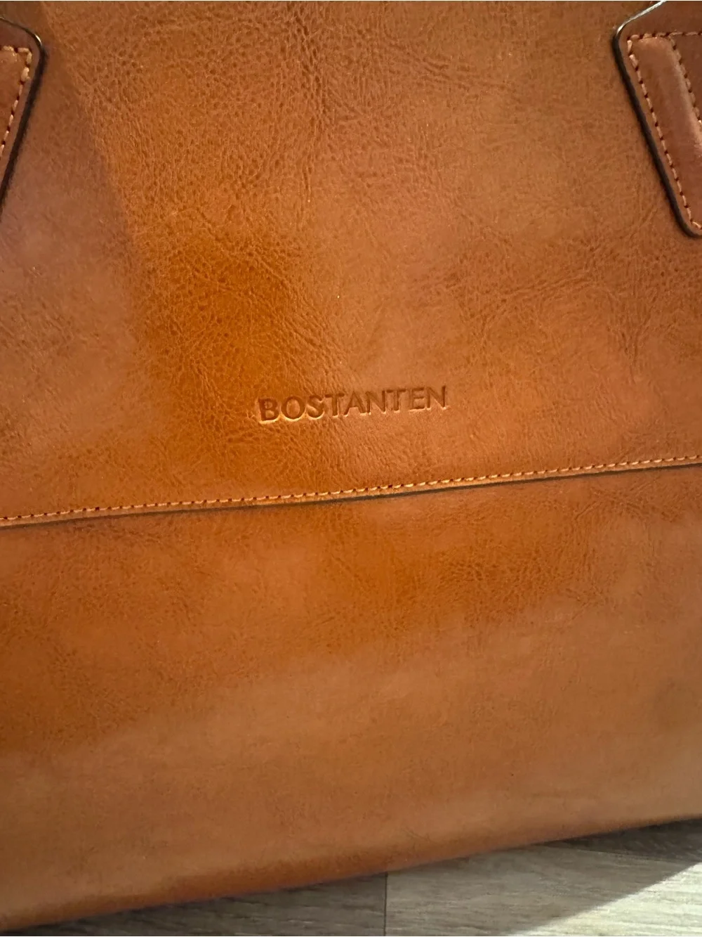 Bostanten brown leather ladies' laptop briefcase